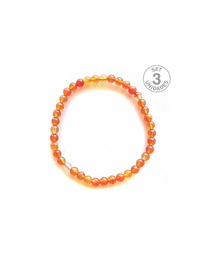 Pulsera Carneola elástica de bolitas de 4 mm.
PRECIO UNIDAD
SE VENDE POR UNIDAD