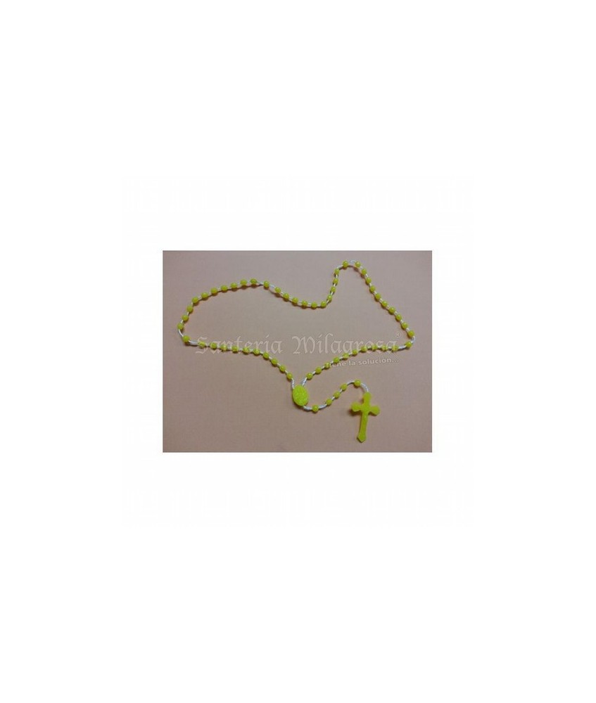 ROSARIO CUERDA OVALADO AMARILLO 5 MM