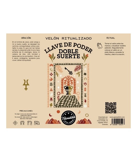 TRI.VELON RITUALIZADO LLAVE PODER DOBLE SUERTE