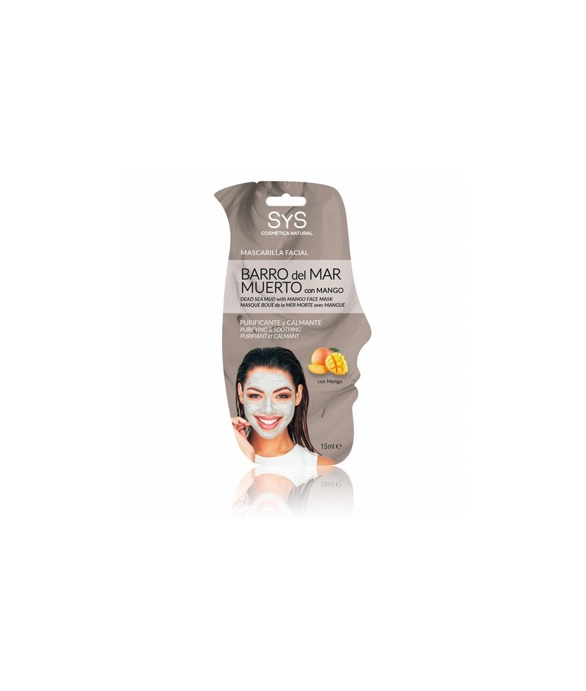 La Mascarilla Facial Barro del Mar Muerto y Mango SYS cosmética natural, está formulada con una mezcla única de Mango, Barro de