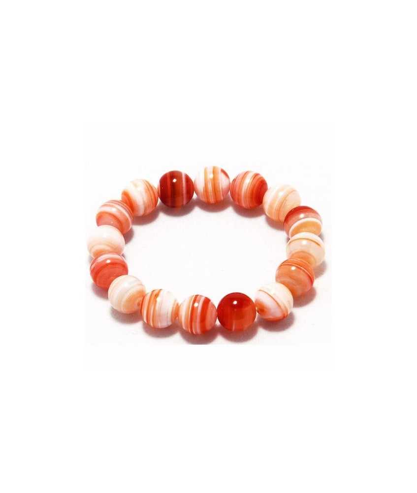 Pulsera Carneola en bola de 12 mm.
Engarce de goma elástica
Calidad Extra