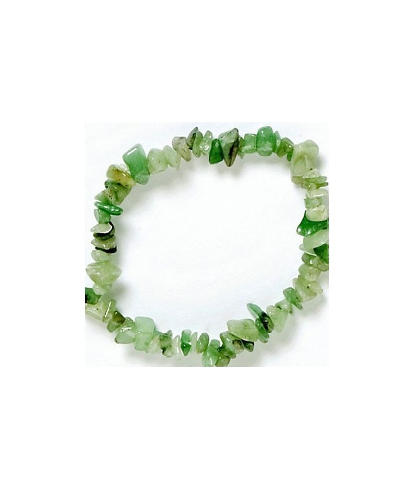 Pulsera Chip Aventurina.
Presentada en jinete de cartón con nombre de mineral y su propiedad.