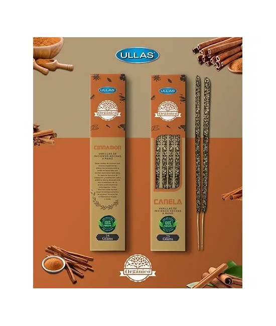 IN.ULLAS CANELA CINNAMON 25 GR.INCIENSO
