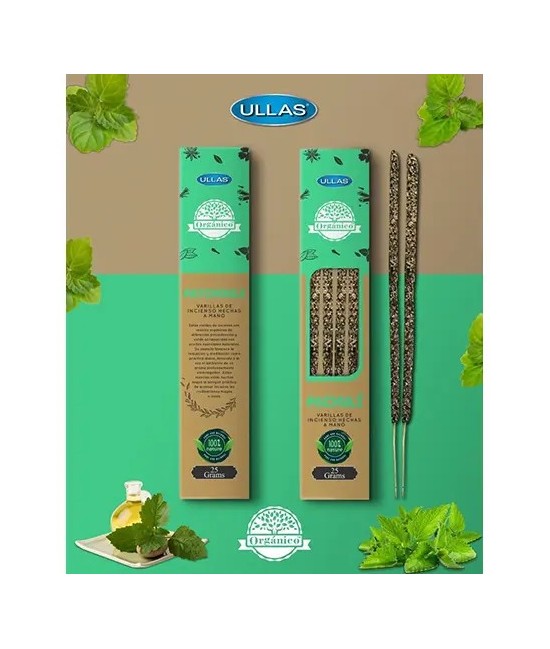 Varillas de incienso natural hechas a mano.

Estas varillas de incienso orgánico están enriquecidas con aceites esenciales na