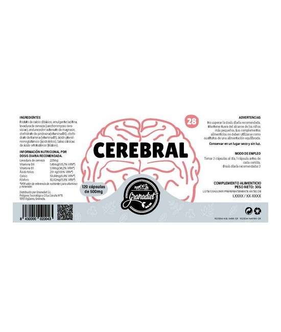 GR.CEREBRAL 120 CAPS. 500 Mg.