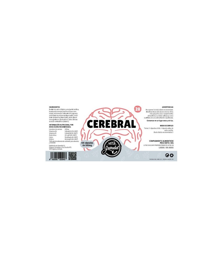 GR.CEREBRAL 120 CAPS. 500 Mg.