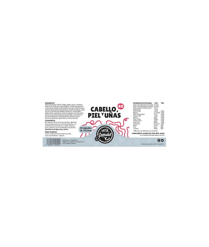 GR. CABELLO+UÑAS+PIEL 60 CAP