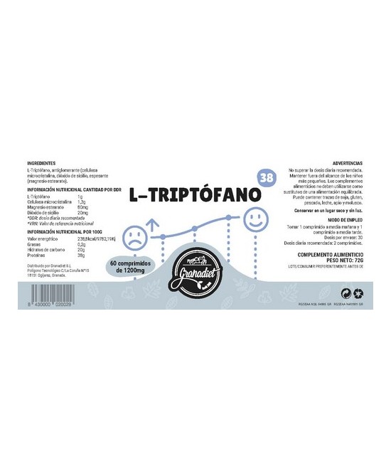 GR.L  TRIPTOFANO 60 COMP.1200 mg.