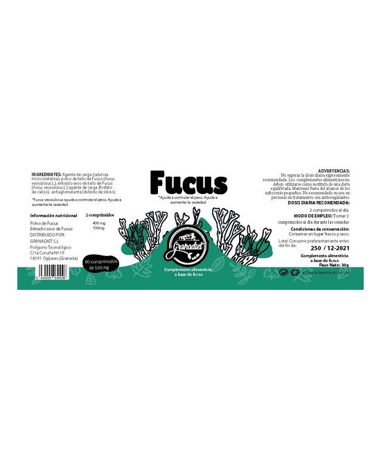 GR.COMPRIMIDOS FUCUS 60 COMP. 500 Mg.