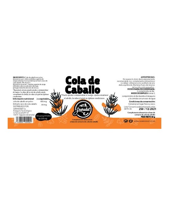 GR.COMPRIMIDOS COLA CABALLO 60COMP. 500 Mg.
