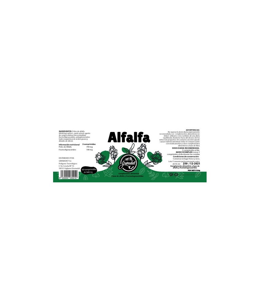 GR.COMPRIMIDOS ALFALFA 60 COMP. 500 Mg.