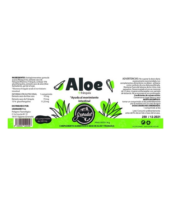 GR.ALOE 60 COMP. 500 MG.