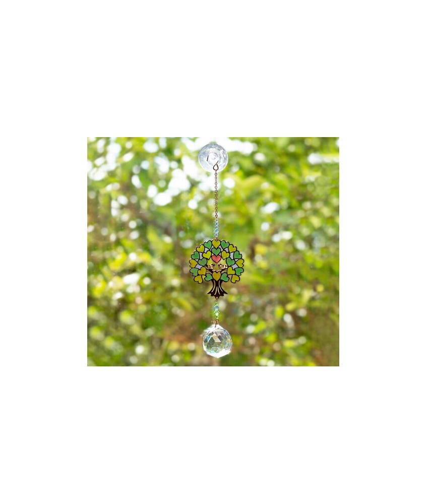 TZ.CRISTAL FENG SHUI ARBOL VIDA VERDE