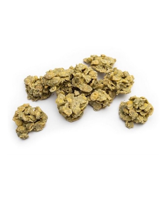 chocolate blanco (71%) (azúcar, manteca de cacao, leche entera en polvo, emulgente: lecitinas de soja, aroma natural de vainill