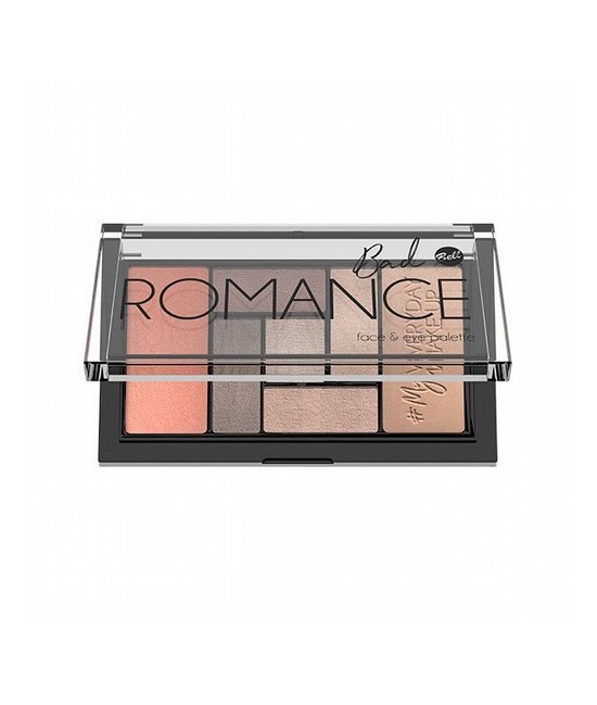 Una paleta de maquillaje única y compacta que incluye colorete y bronceador para modelar el rostro, y cinco sombras de ojos con
