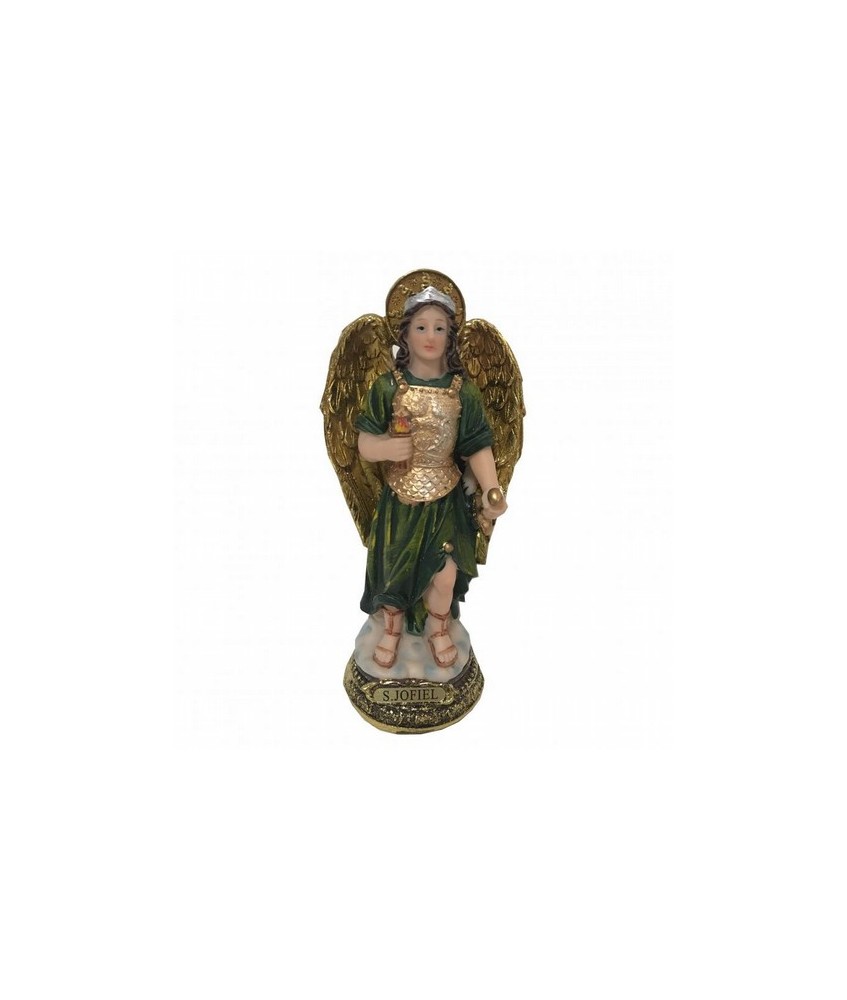 FIGURA ARCANGEL JOFIEL RESINA ACABADO MARFIL 23 CM.