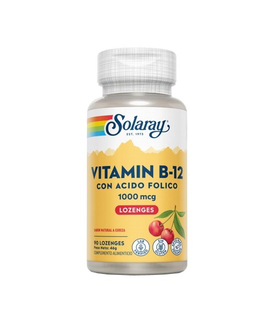 CONTENIDO MEDIO (POR LOZENGE)
Vitamina B12 (cianocobalamina)

1000mcg
Ácido Fólico

400

mcg

INGREDIENTES
Edulcoran