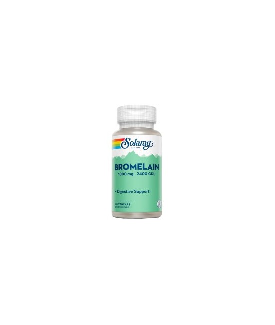 CONTENIDO MEDIO (POR DOS CÁPSULAS)
Bromelaína (del tallo de la piña)                  1000 mg

 (2400 GDU/g)

INGREDIENTES