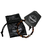 TRI.PULSERA OJO TIGRE BUDA 6 MM.