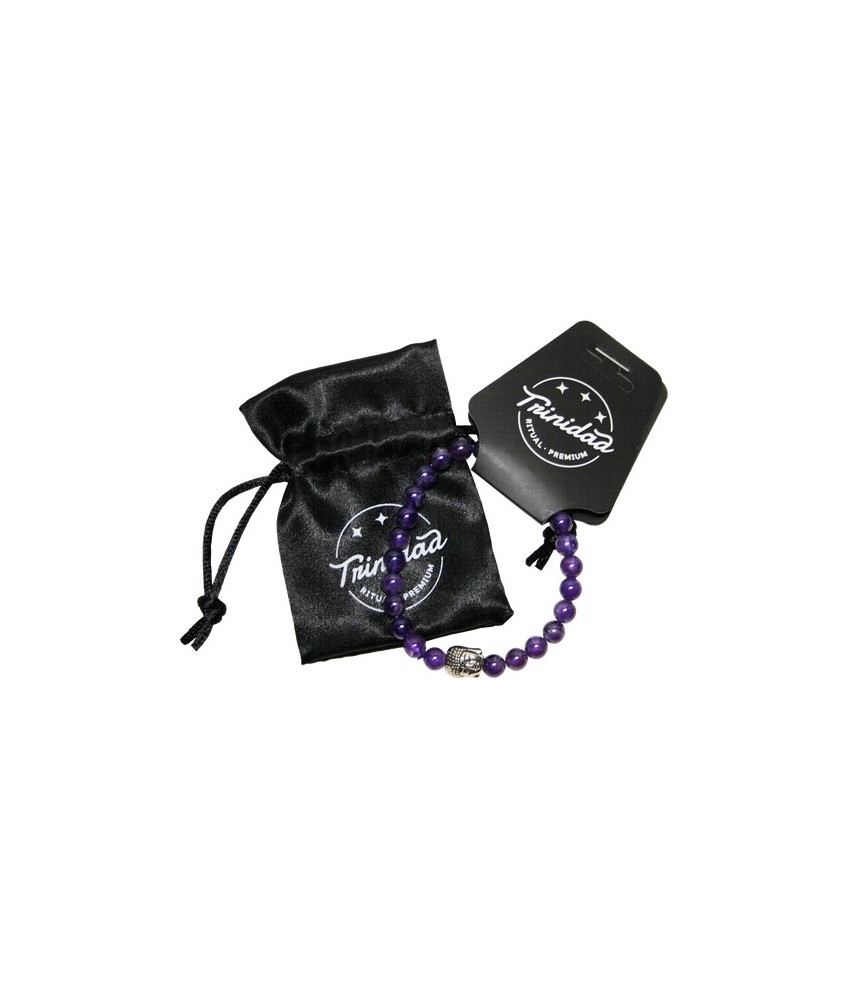 TRI.PULSERA AMATISTA BUDA 6 MM.