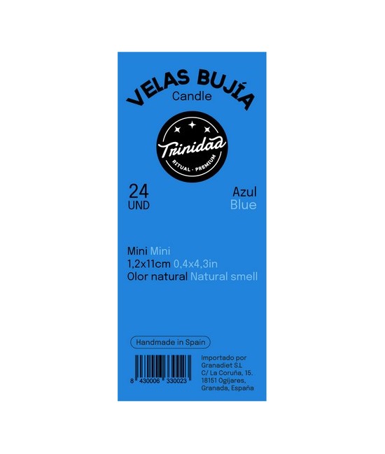 TRI.TRINIDAD BUJIA MINI AZUL OSCURO 1,2 X 11 CM.
