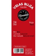 CAJA EXPOSITORA DE 24 UNIDAD
MEDIDAS POR MINI VELA: 1,2  X 11CM
VENTA DE CAJA COMPLETA 