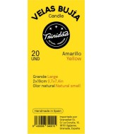 TRI.VELAS BUJIA AMARILLO 2 X 19 CM.