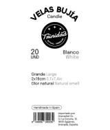 TRI.VELAS BUJIA BLANCO 2 X 19 CM.