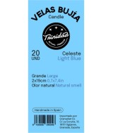 TRI.VELAS BUJIA CELESTE 2 X 19 CM.