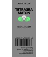 TRI.MEDALLA PLATA TETRAGRAMATON 1.5 CM.