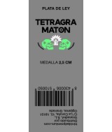 TRI.MEDALLA PLATA TETRAGRAMATON 2.5 CM.