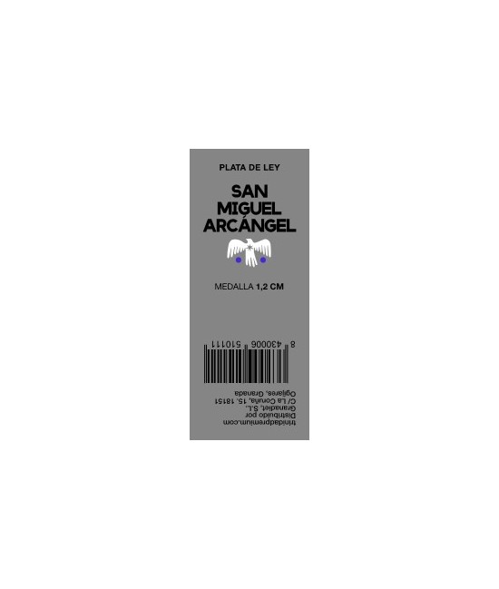 TRI.MEDALLA PLATA SAN MIGUEL1.2 CM.