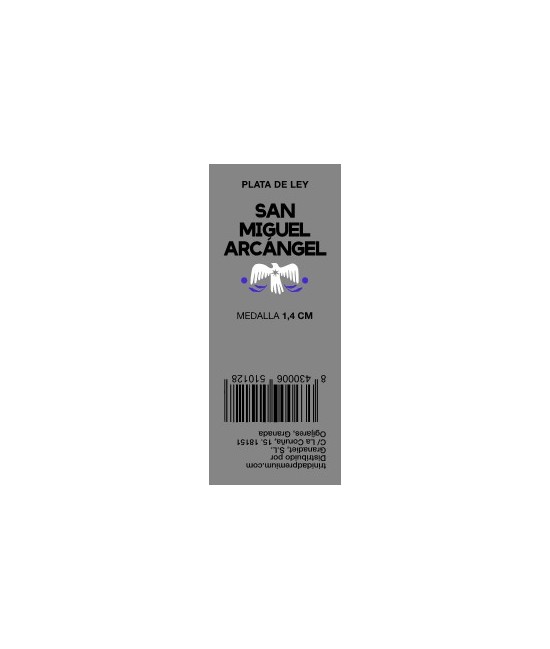 TRI.MEDALLA PLATA SAN MIGUEL1.4 CM.