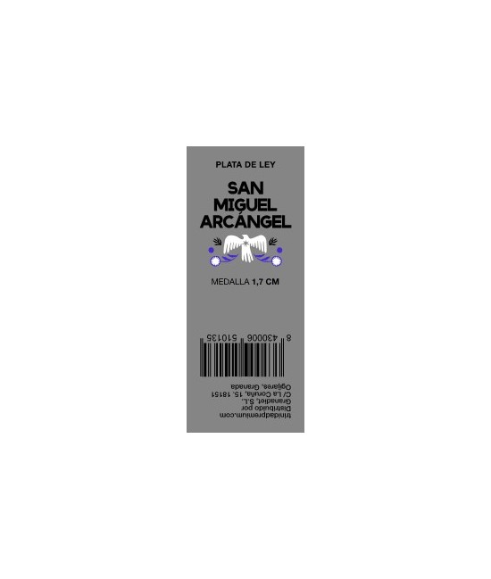 TRI.MEDALLA PLATA SAN MIGUEL1.7 CM.