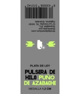 TRI.PULSERA HILO ROJO PUÑO PLATA AZABACHE