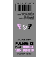 TRI.PULSERA HILO ROJO MEDALLA SAN BENITO