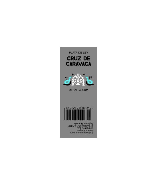 TRI.MEDALLA CRUZ CARAVACA PLATA 2 CM.