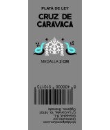TRI.MEDALLA CRUZ CARAVACA PLATA 2 CM.