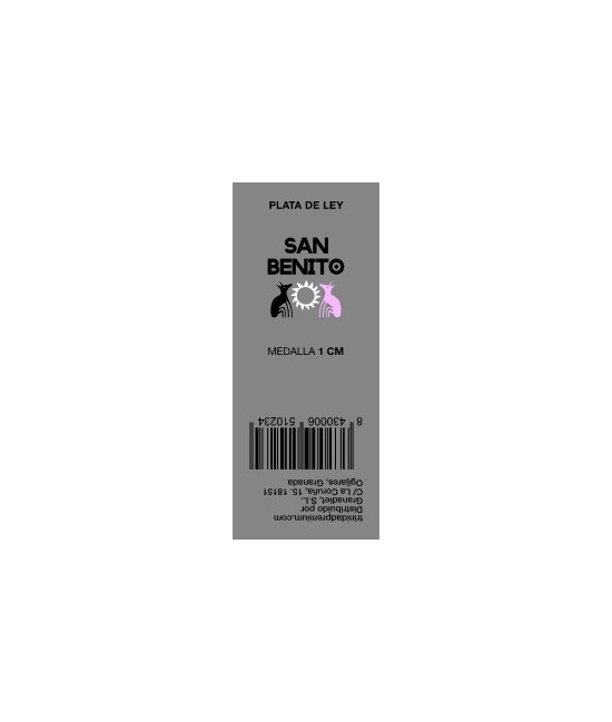 TRI.MEDALLA SAN BENITO PLATA 1 CM.