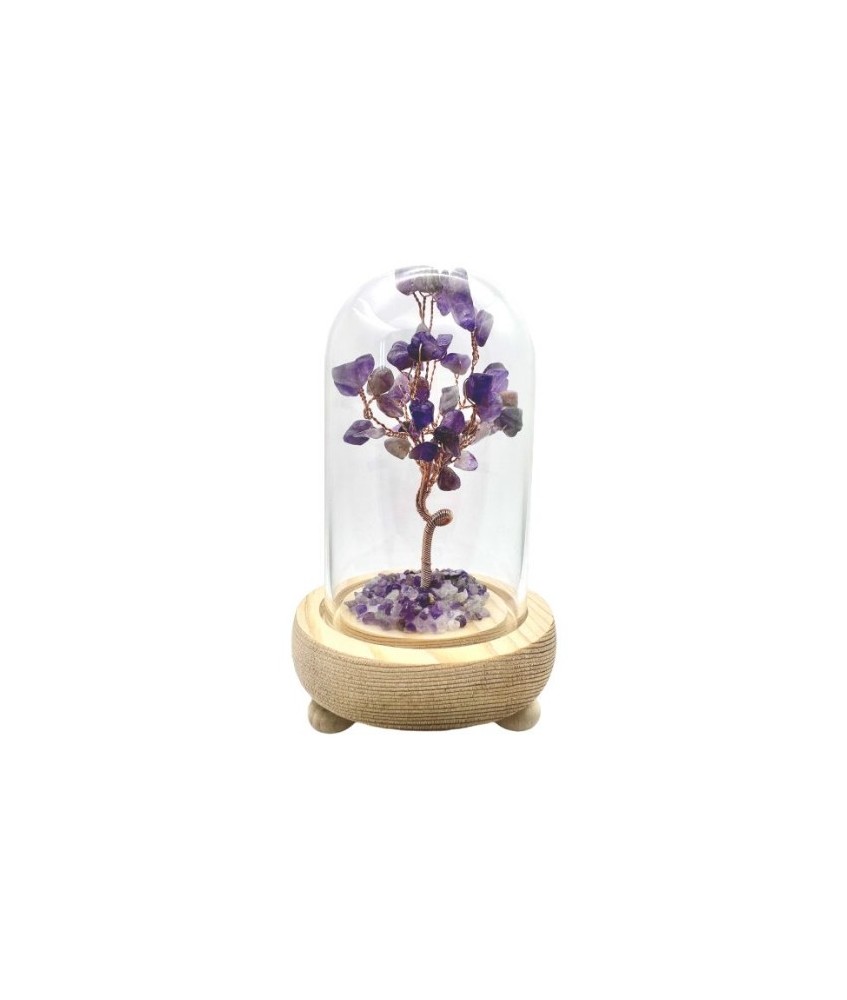 8cm
Árbol de la felicidad en piedras naturales.



Base en virutas de amatista y tronco en hilos de cobre.



Campana 