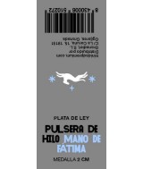 TRI.PULSERA HILO ROJO MANO FATIMA PLATA 2 CM.