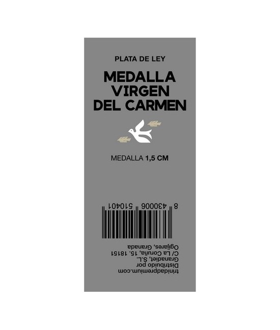 TRI.MEDALLA VIRGEN CARMEN 1,5 CM.