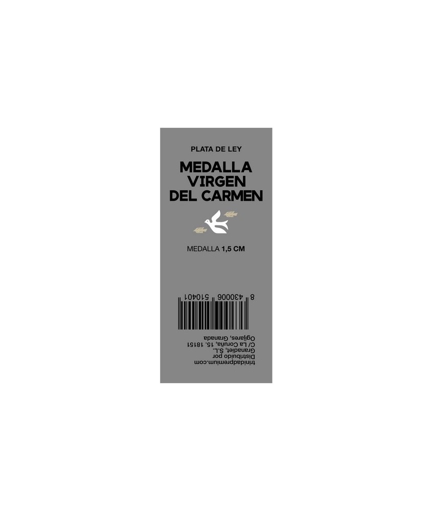 TRI.MEDALLA VIRGEN CARMEN 1,5 CM.
