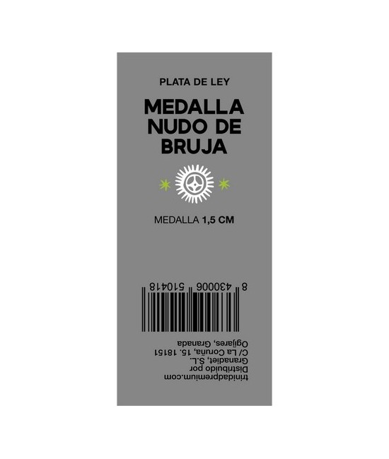 TRI.MEDALLA NUDO BRUJA 1,5 CM.