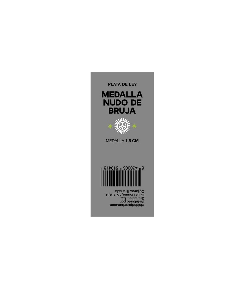 TRI.MEDALLA NUDO BRUJA 1,5 CM.