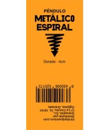TRI.PENDULO METALICO ESPIRAL DORADO 4 CM.
