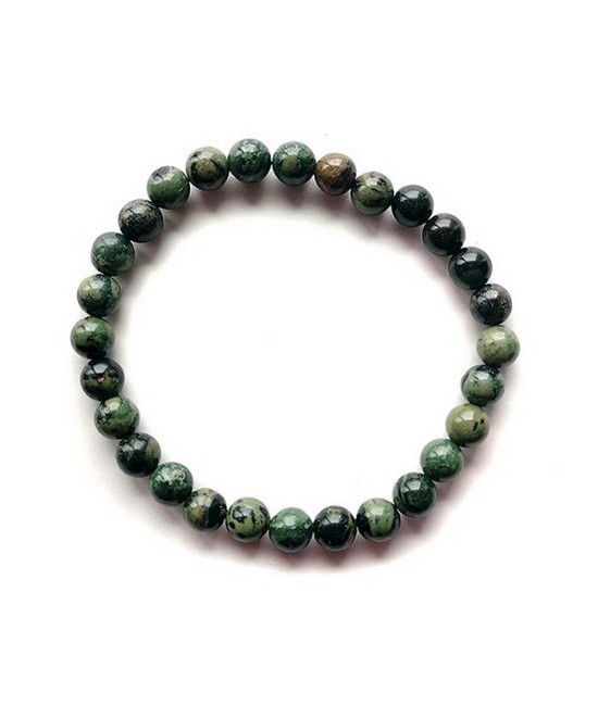 Pulsera Jaspe Kabamba elástica de bolitas de 6 mm.