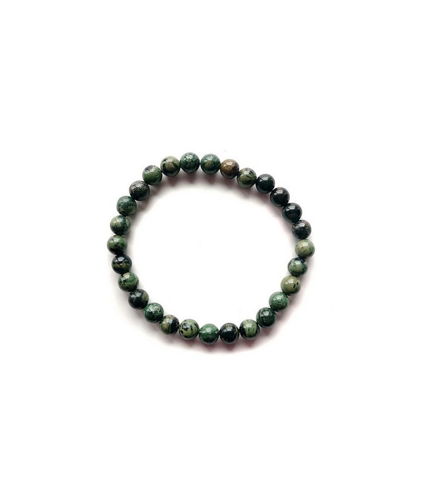 Pulsera Jaspe Kabamba elástica de bolitas de 6 mm.