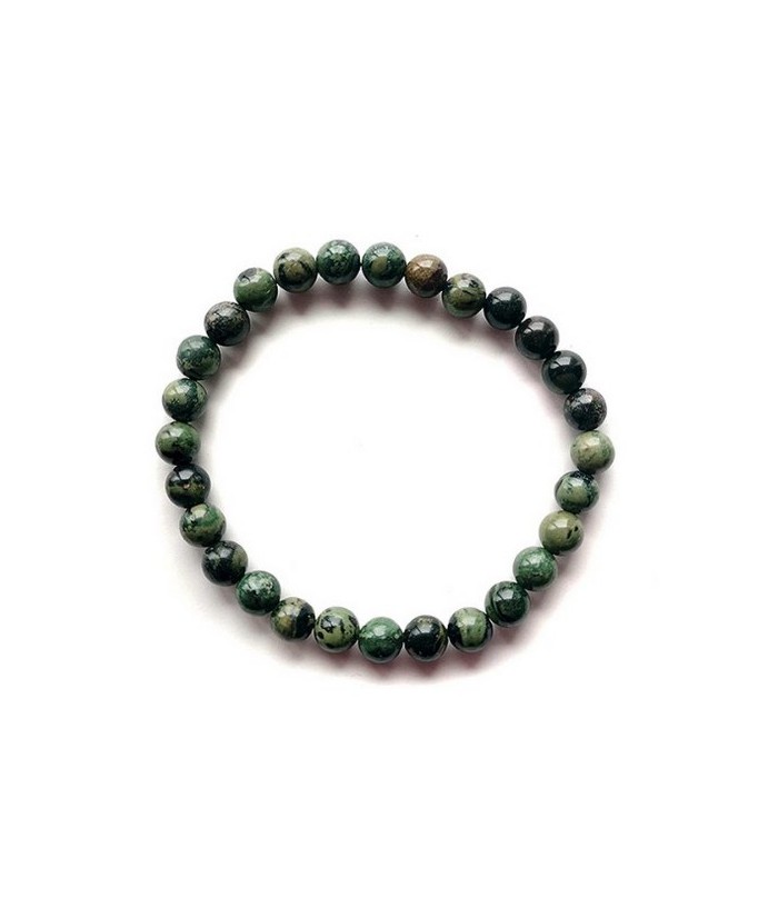 Pulsera Jaspe Kabamba elástica de bolitas de 6 mm.