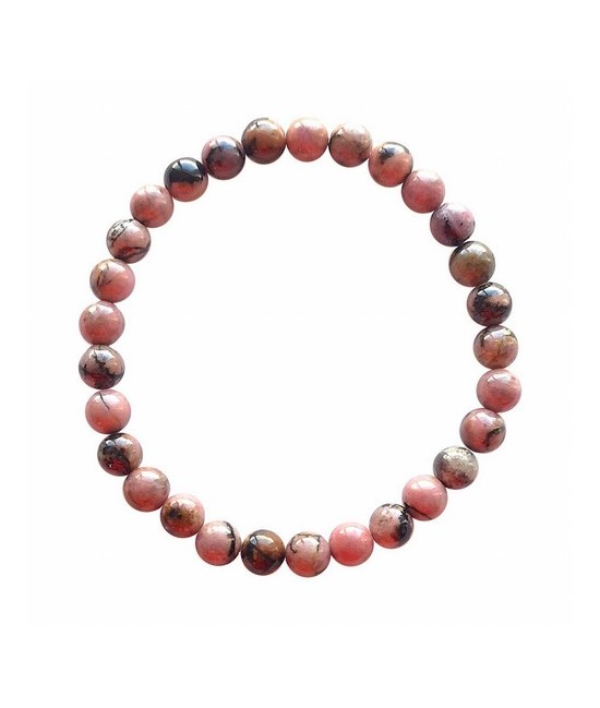 Pulsera mineral en bola de 6mm.
Engarzado en goma elástica.